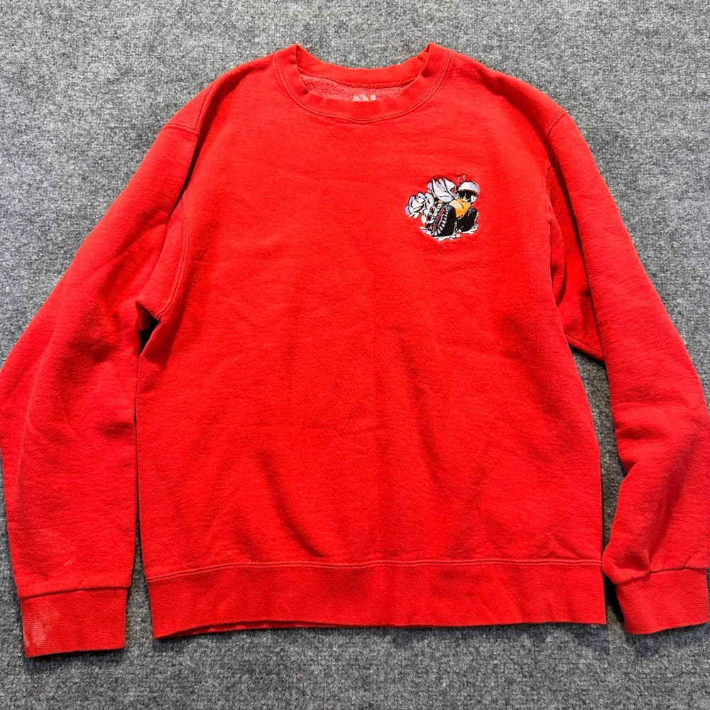Dodge Scat Pack Sweatshirt Mens Medium Red Embroidered Graphic Skater 2017